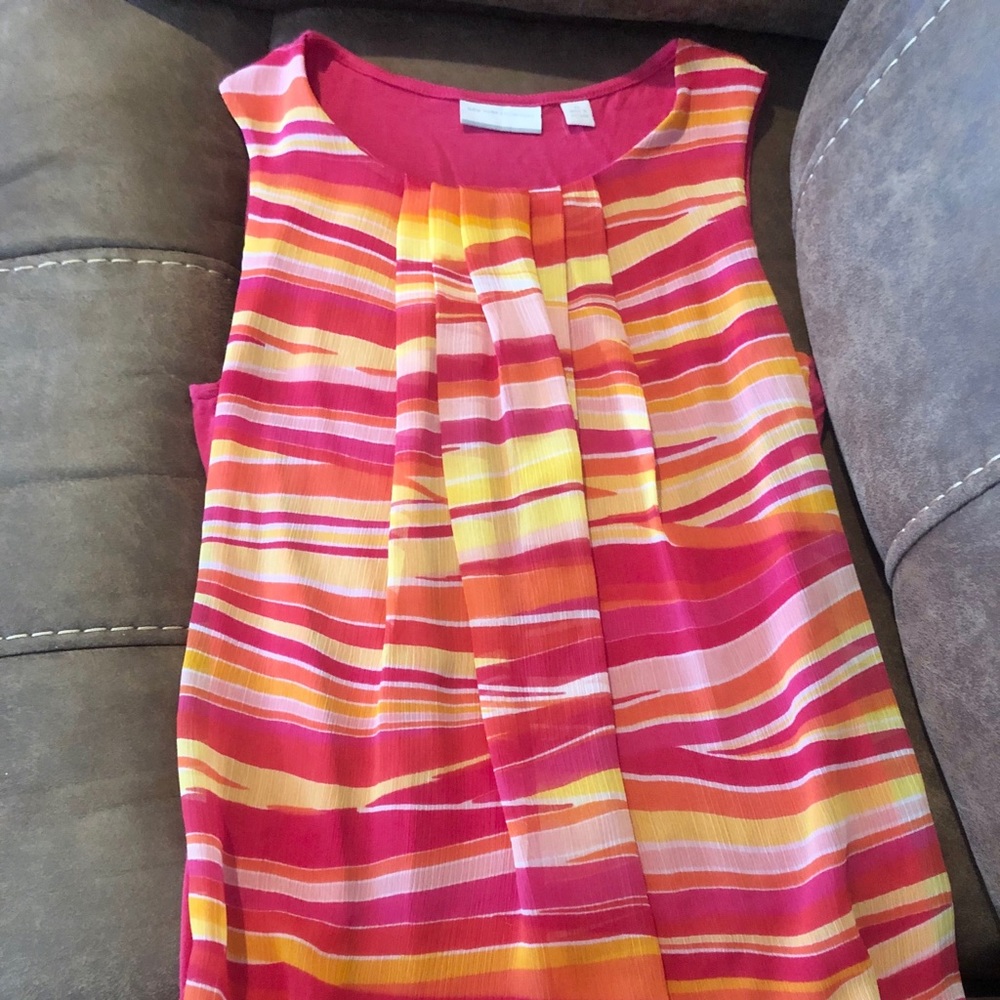 2/$10🛍NY&CO pink and yellow tank top